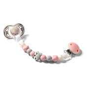 Silikónová retiazka na cumlík Baby Ono, ružová